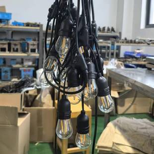 E27灯串线防水连接悬挂S14户外灯串防水LED吊灯品字尾适用于外贸