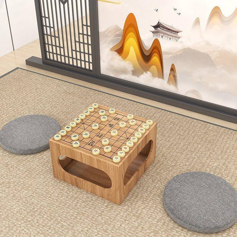 象棋日桌围组QQB棋桌双面两用桌椅多功能飘窗小茶合几式榻榻米矮