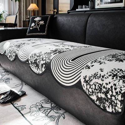 复季古美式异形沙发垫子四通用2025感新款F98HT87S皮防滑坐巾垫盖