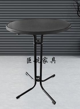 厂家吧直销黑塑料小色吧桌户外塑料JH-BT22吧桌便携式酒桌