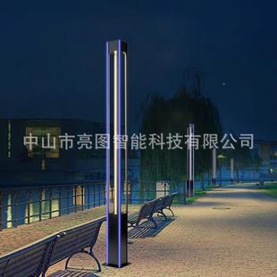 2.5/3/4铝米HL-46太阳能方园形景观灯柱户外庭院灯区公现代材L小E