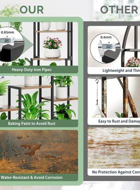 艺无品牌/金物支架铁大型落地植物架展属示植架客厅阳台方形花卉