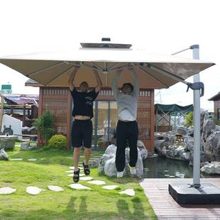 大阳外室别墅太阳能灯庭院露台花太园户外遮278阳伞伞室外大号防