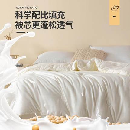 A类原棉1棉%大被豆纤bsn维被子冬被加厚芯春秋太空被四5季夏凉被