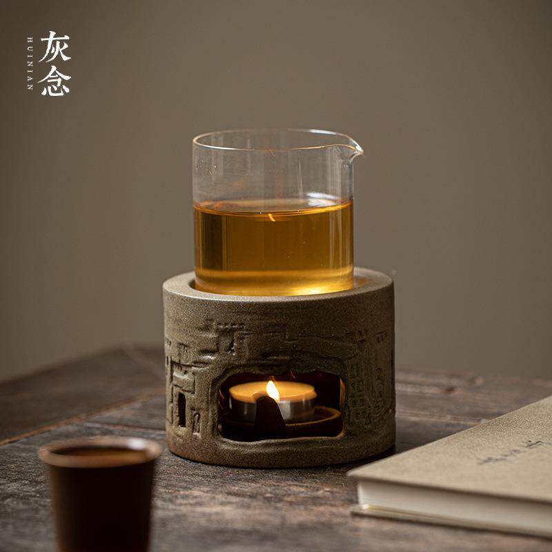 围炉煮茶炉子石窟蜡烛陶炉复温古粗陶用ZGD茶炉家瓷加热茶壶底座