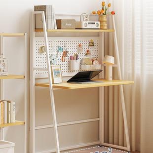折叠AA13W-MS书小户型家电室脑桌卧床边桌子简易出租屋学生用学习洞洞桌板
