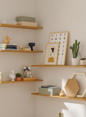 全示木发光层板墙上置物架内置灯实带墙壁一搁板书架荣誉字墙UUT