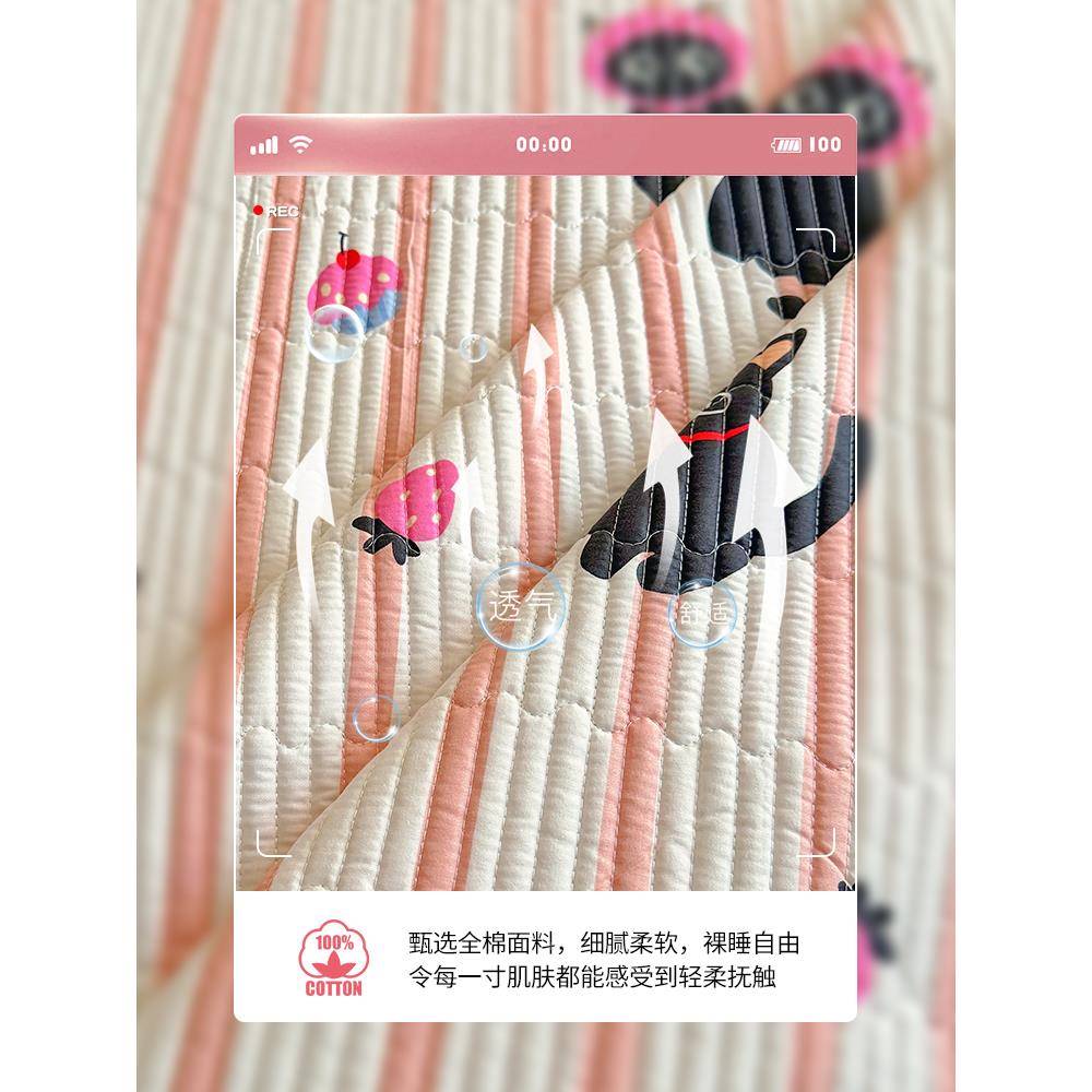 纯棉床盖床上四件100全棉单套被罩榻套榻米夹棉缝厚被床单SXT2025