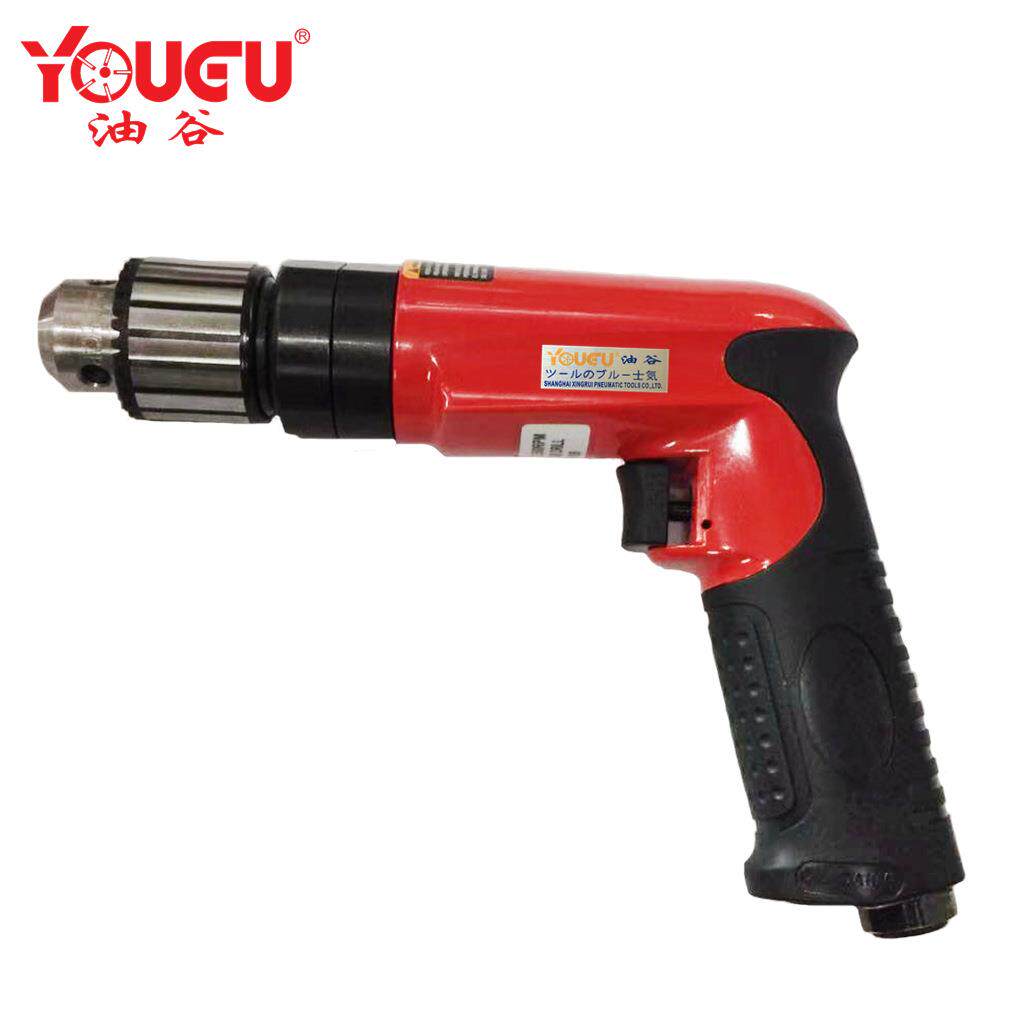 油谷工业级轻量化航空气动钻枪型不可反转钻孔机单钻攻丝机攻牙机
