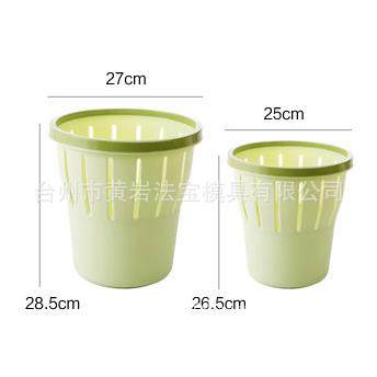 厨房垃圾桶无盖压圈卫生间创意家用客厅塑料桌面小纸篓塑料模具