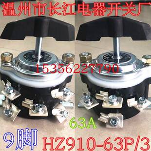 HZ910-63P/3温州市长江电器开关厂63A9只接线脚双电源组合开关