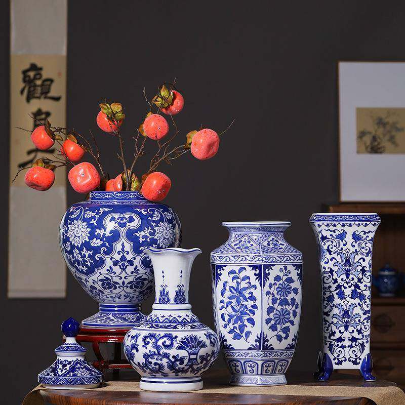 陶瓷青花瓷花瓶摆件家居客厅插花电视柜装饰摆设桌面摆件陶瓷花瓶,纺织面料/辅料/配套,纺织机械配件,淘宝优惠券,粉丝福利购,淘宝优惠卷