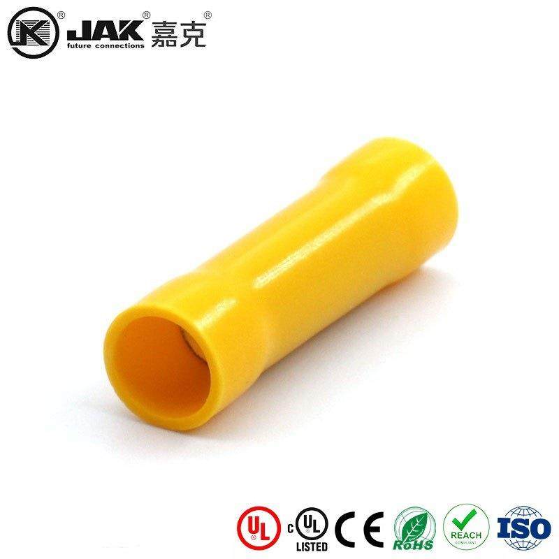 BV5.5管型PVC全绝缘中间接线端子冷压紫铜管6平方导线连接器KST