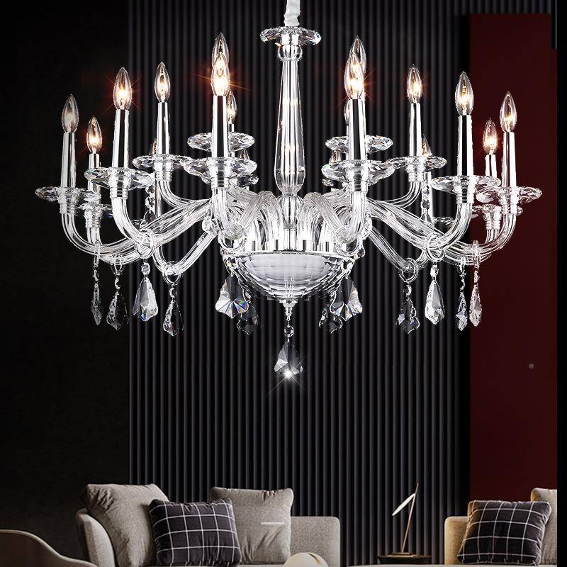 气2025式水晶客厅吊灯新款轻奢奢全法水晶餐厅448华大别墅酒店卧