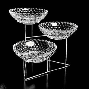 酒店早餐10009774器皿玻璃盖果盘沙拉盘台子带自助餐食物水展示架