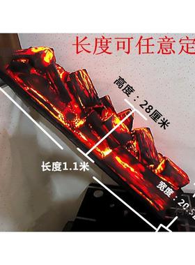 电壁炉仿真木炭假木柯咖童柴装饰火炭焰灯篝拍摄道具博展物馆厅麦