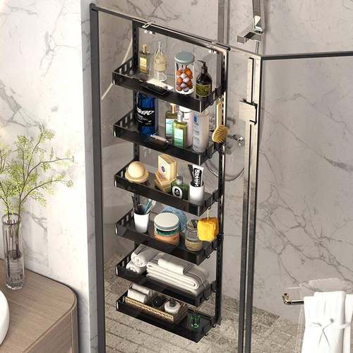 新款日式门后架挂篮挂置物架门后挂篮收纳001浴架门后置物收纳架