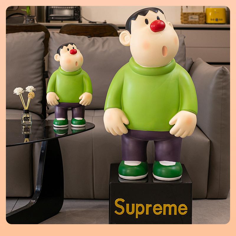 胖虎落地钱大摆件Fh(h(h($存罐客厅电视柜桌摆面件玄关柜酒装饰品