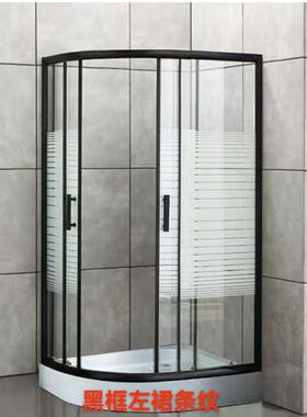 厂家现货制做扇弧形828玻璃淋浴房m1000*800*190m/亚光/F5拉手隔
