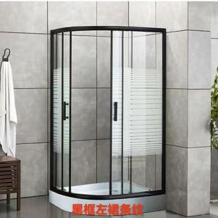 厂家现货制做扇弧形828玻璃淋浴房m1000*800*190m/亚光/F5拉手隔