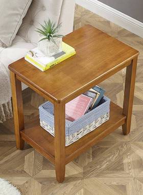 美式沙发边极几厅侧边柜长方形简A0025小型客实木角几小茶几户窄