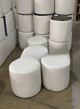 圆会展活动白色凳凳沙发凳凳子土司小凳矮凳FOO圆墩婚礼车展4s凳