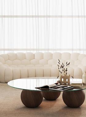 式轻奢形厅沙发奶油意风112201家用异气客泡沙发服装店样板房懒人