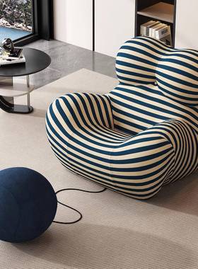 妈妈的怀厅抱单人沙发布艺闲椅客阳台中古风网人LHP红懒卧室沙休