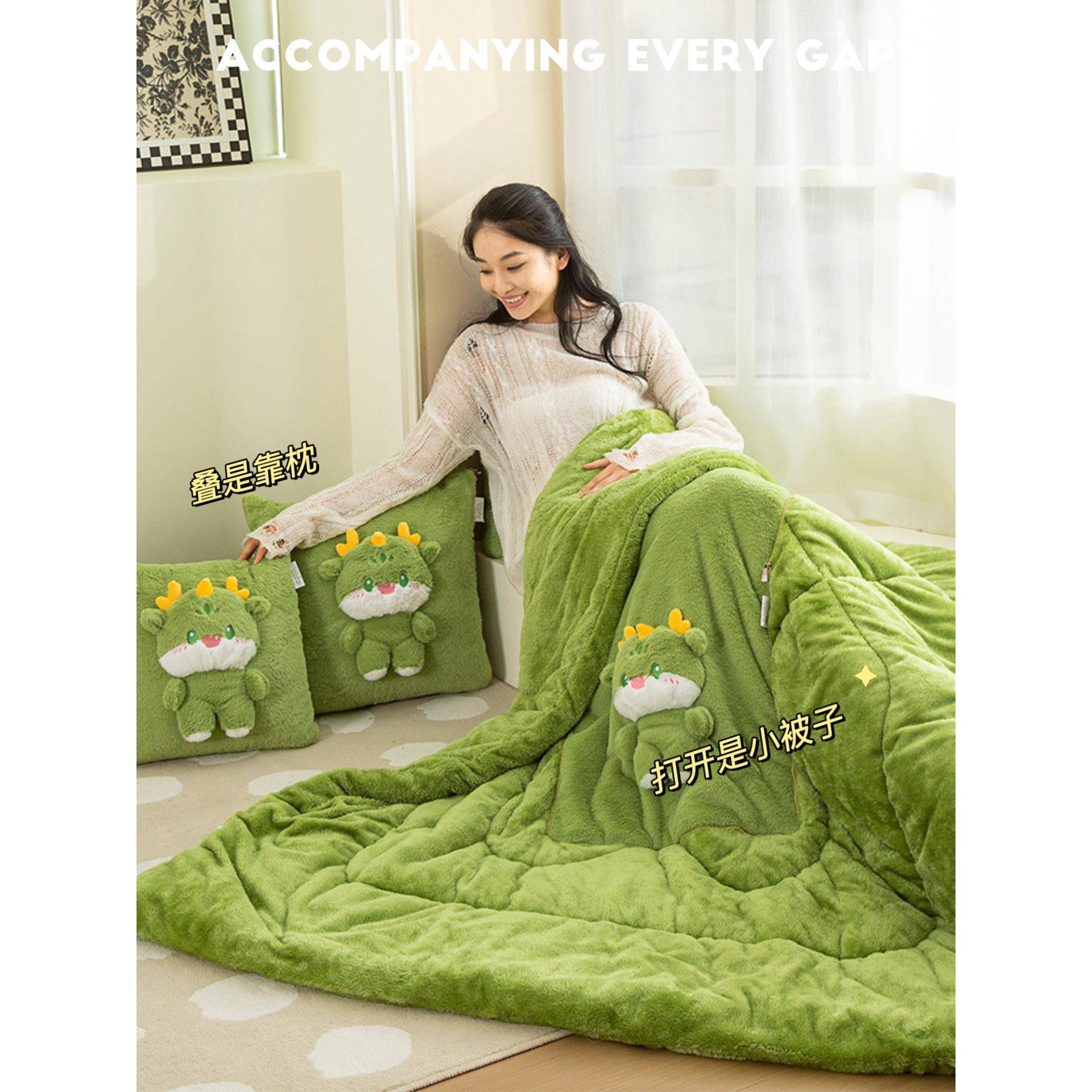 A二6L秋加厚抱枕被冬子F7759194用午睡车上枕头毯子合一可两收纳