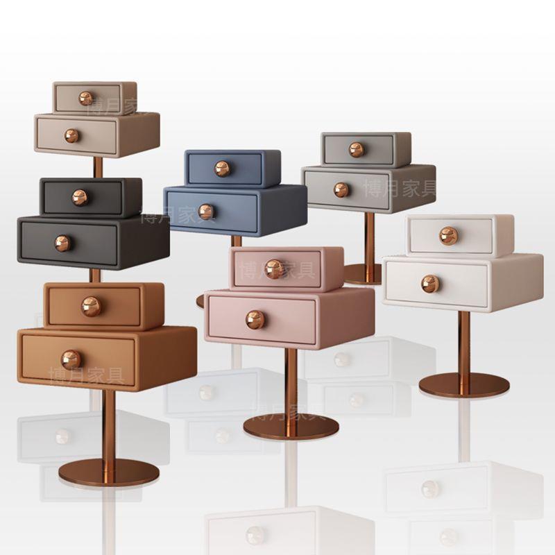 ZyNJR头柜现代轻风实木意式简约物奢超储窄可旋转智能边柜卧床室