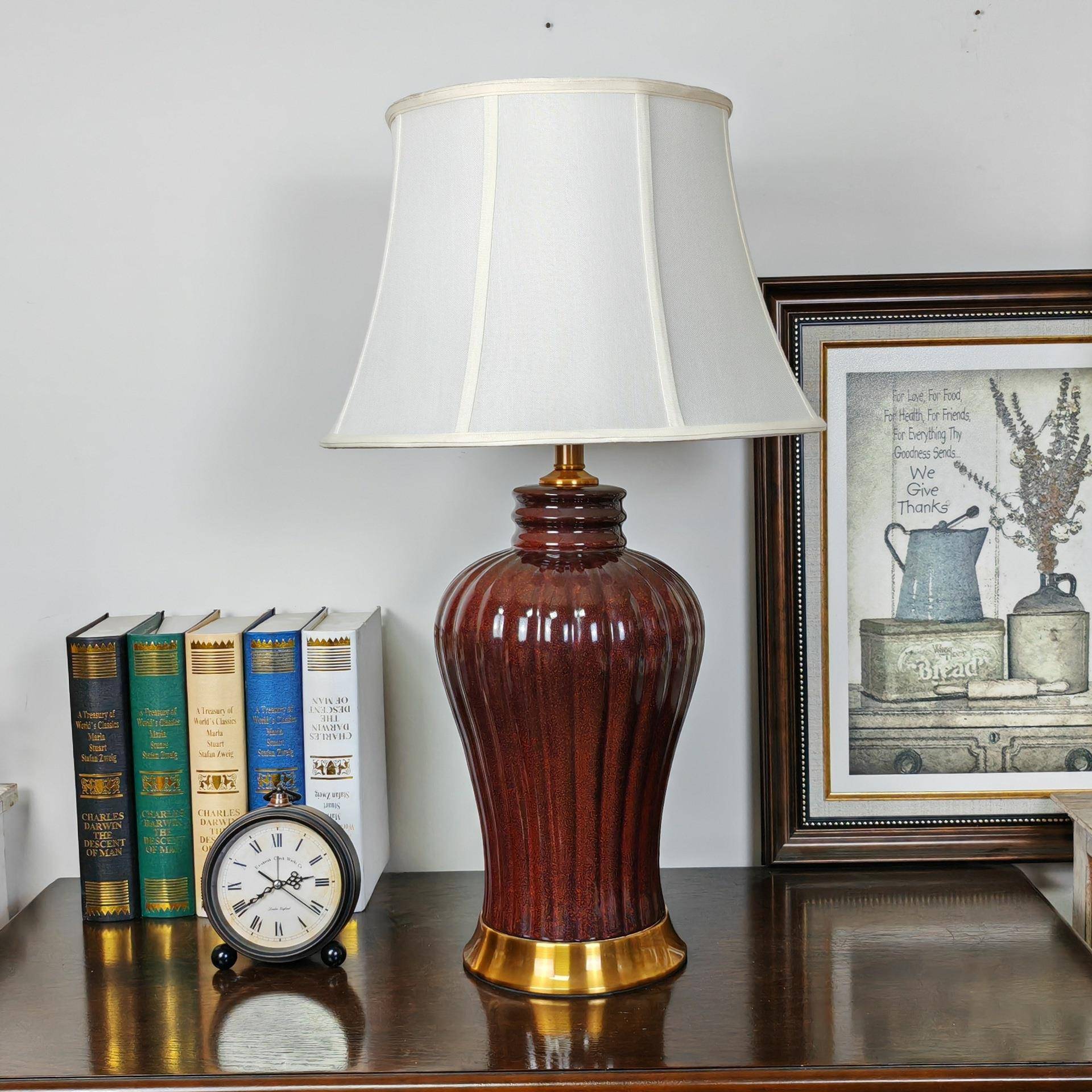 具美式复古陶瓷客厅灯卧台室床头书风L9268房酒店样板房灯设计师