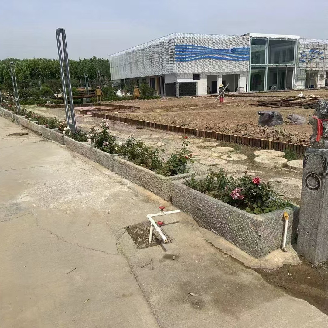 古建老石槽庭院阳台造景摆件