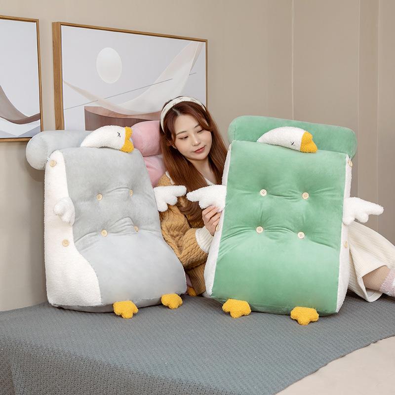 靠卡通大白鹅腰抱枕可拆洗三角加5+小小家高护多能卧室床功上沙发