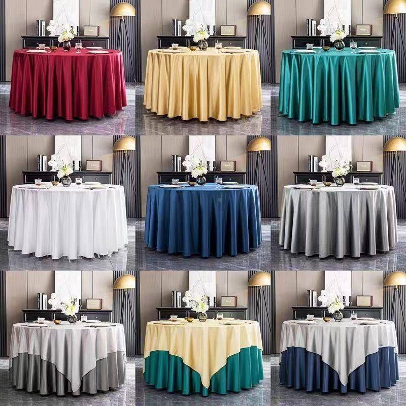 酒店餐桌桌宴会饭店大店圆会形餐厅台布酒宴布结001婚圆桌桌布