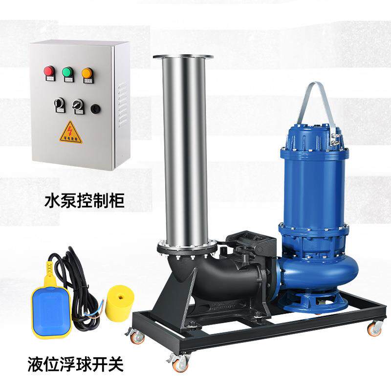 大型污水泵潜污泥浆电三相110KW排污38无品牌/水0工V程4极机耦合