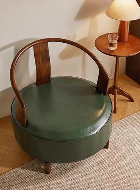 人软包懒人沙发实木靠可背椅旋54550转椅子单加宽凳子休闲圈沙发