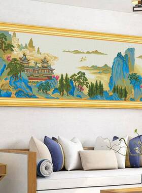 画苓岩绮阁十字绣名22RUV5年新款线绣客名画风0景高端大气手工刺