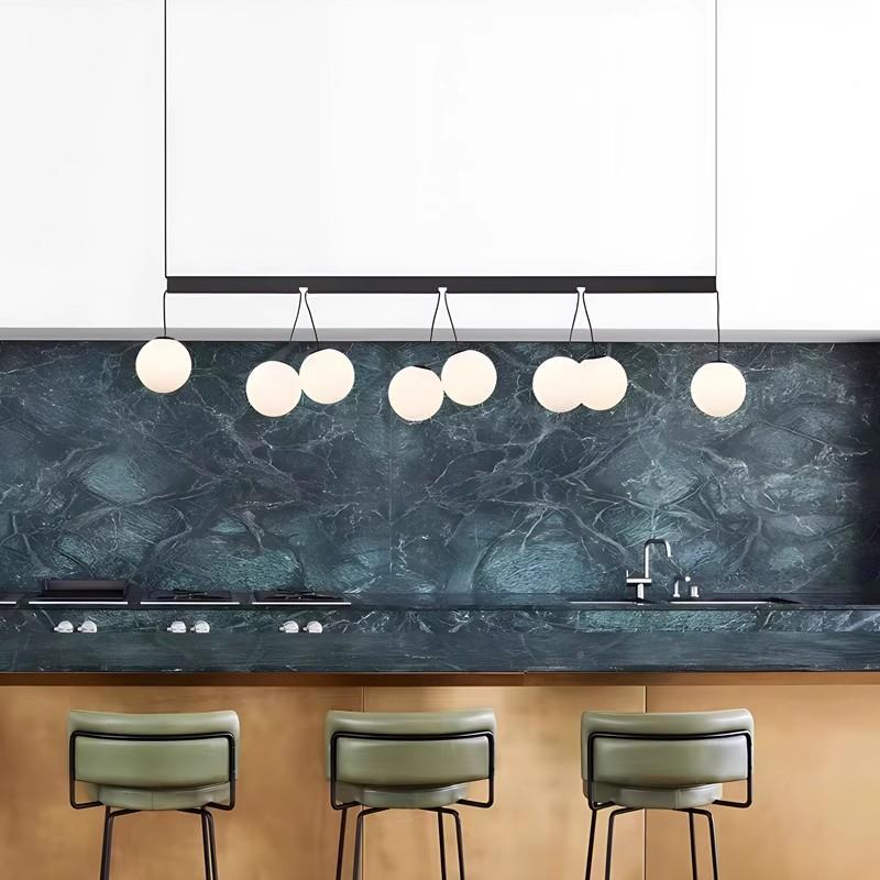 设计软装样板间吊灯l面e624d客店厅圆形玻璃球吊灯卧室房师间商铺