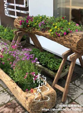 防腐木花原长箱户外木花槽方形花园木花器绿萝花架阳AL545100台多