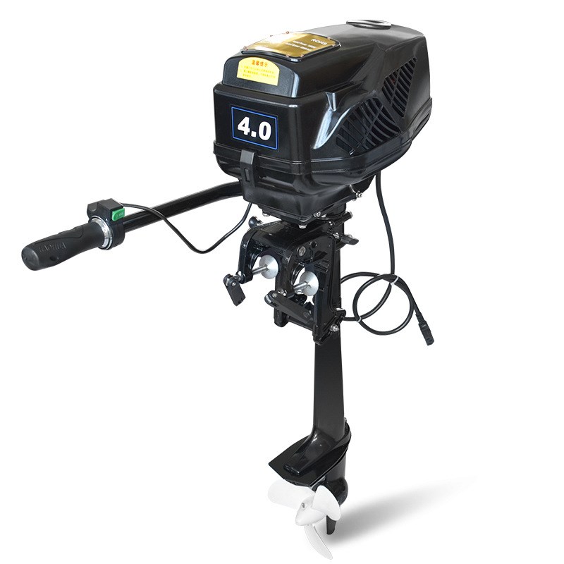 48V无刷电动船用推进器无刷大功率挂浆机船外机橡皮艇马达螺旋桨