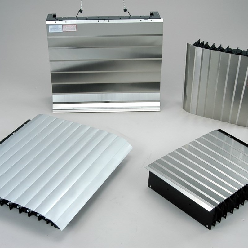 数控机床导轨伸缩式防护罩 一字型铠甲防护罩 盔甲式风琴防护罩