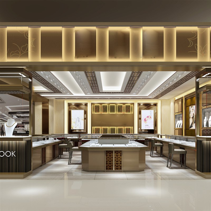 定制玉器文物展览陈列多功能烤漆产品柜珠宝展示柜带灯玻璃柜台