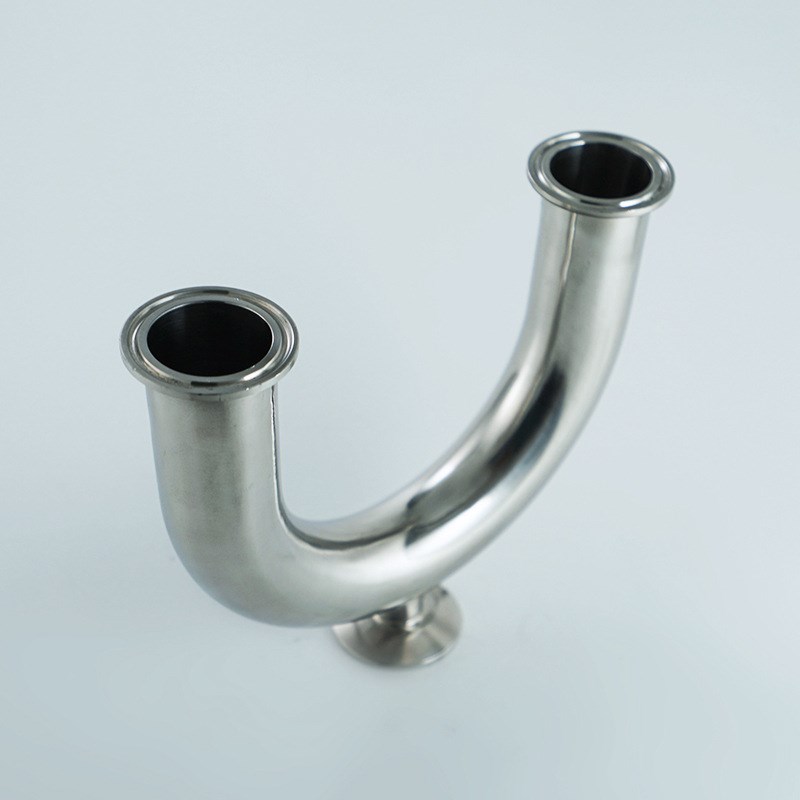 国标304不锈钢快装U型三通管件接头卫生级精抛光