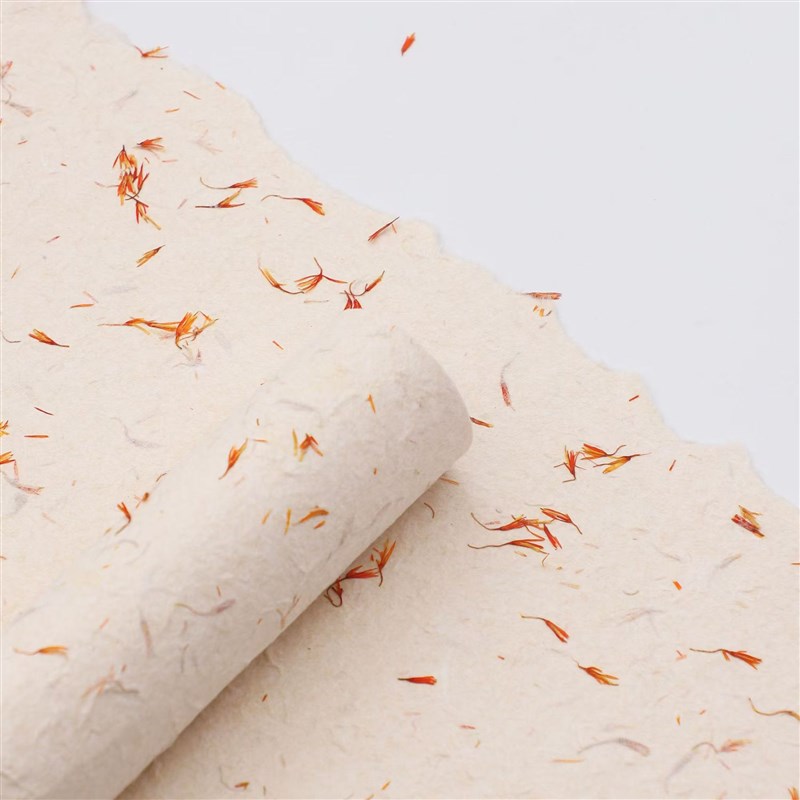 花瓣纸手撕东巴纸彩色花草纸手工花瓣宣纸花艺包装纸干花瓣手揉纸