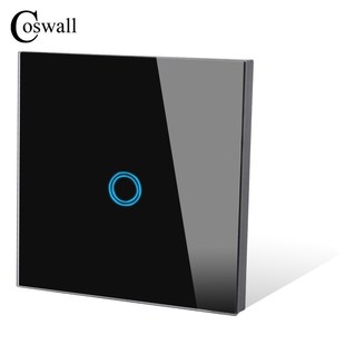 欧标86型触摸开关钢化玻璃面板 单火线带指示灯墙壁开关欧规插座