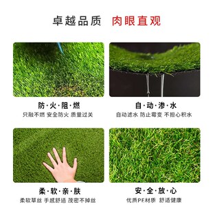 隆迈货源高端人造草坪地毯优质秋色假草人工仿真绿枯草皮装饰
