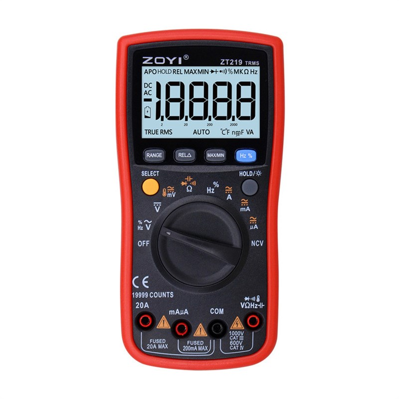 众仪 ZT219四位半自动量程数显高精度万用表可测NCV智能防烧zoyi