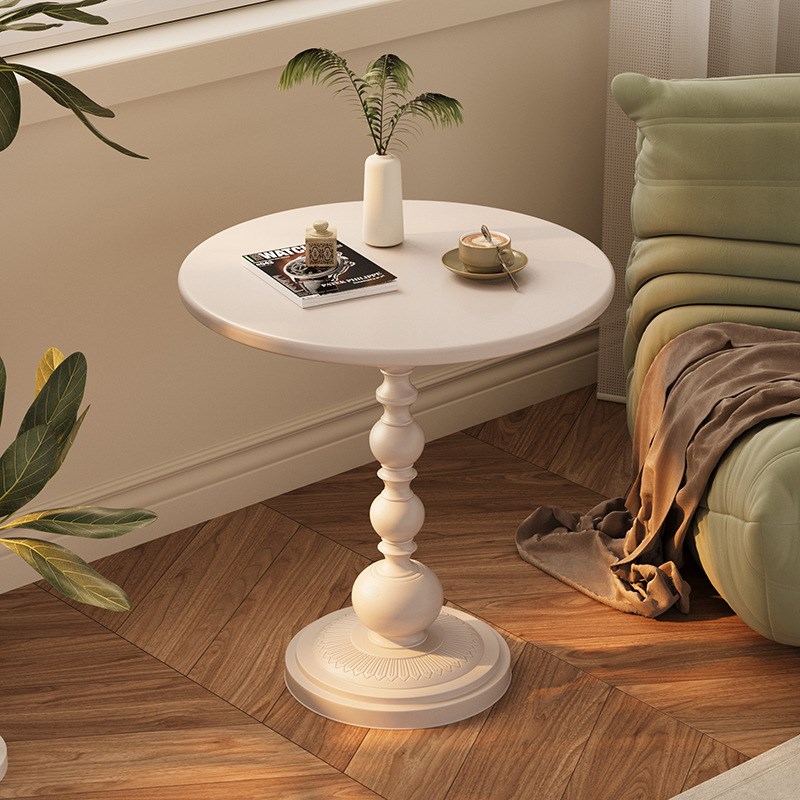 轻奢沙发边几客厅家用小茶几边桌复古角几铁艺床头置物阳台小圆桌