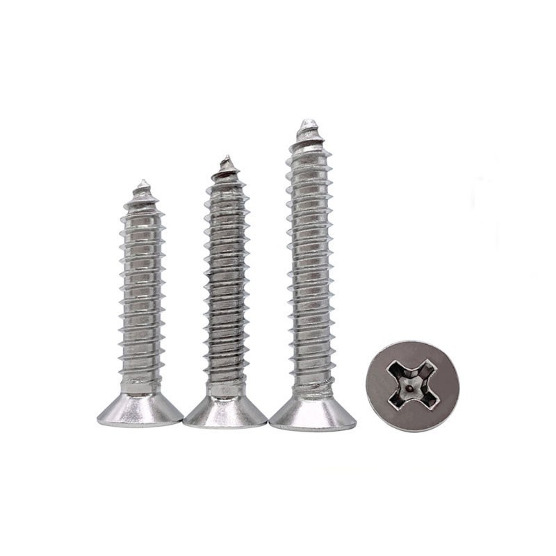 304不锈钢螺丝沉头十字自攻钉平头自攻螺丝GB846  ST5.5/6.3