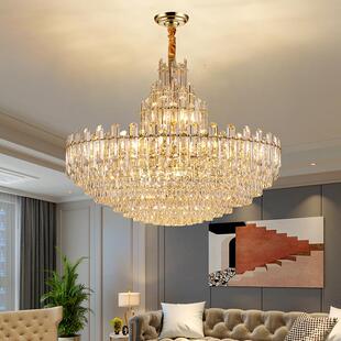 现代轻水654晶吊灯家用创意大气奢个性吊灯厅饭厅吧台别墅客厅餐